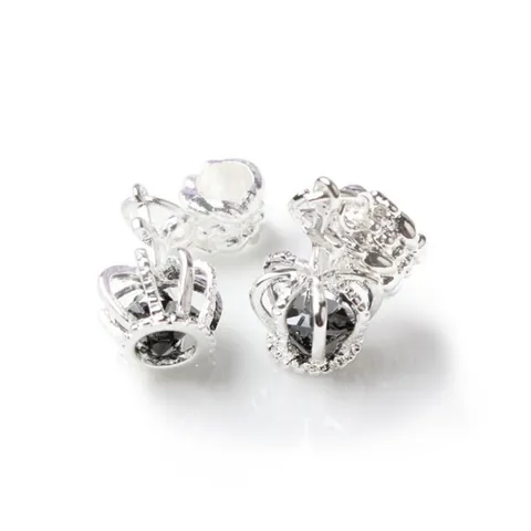 Colgante De Amuleto De Corona De Aleación Con Zirconia Para La Fabricación De Joyas DIY Pulsera Collar Accesorios Colgante De Corona Hueca