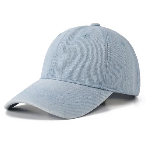 Unisex Vintage Washed Denim Baseball Cap Minimalist Solid Color Adjustable Sun Protection Breathable Outdoor Hat For Men Women
