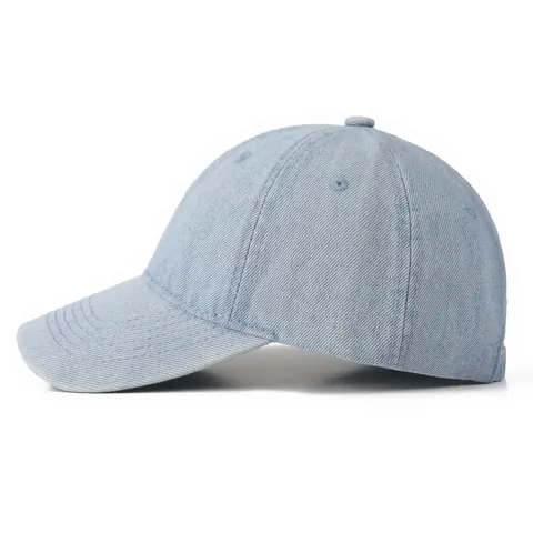 Unisex Vintage Washed Denim Baseball Cap Minimalist Solid Color Adjustable Sun Protection Breathable Outdoor Hat For Men Women
