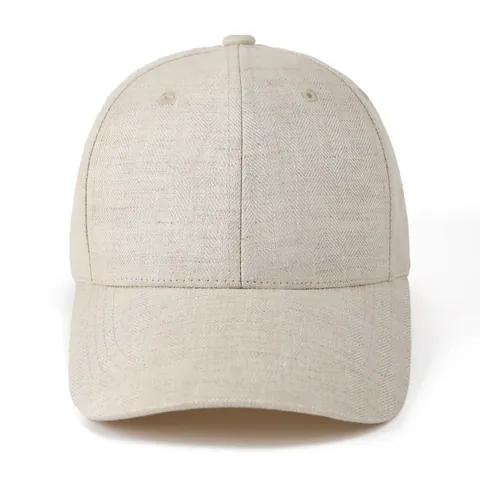 Berretto Da Baseball In Tessuto Di Lino Per Uomo Donna Traspirante Cappello Da Sole Regolabile Motivo A Spina Di Pesce Estate Berretto All Aperto