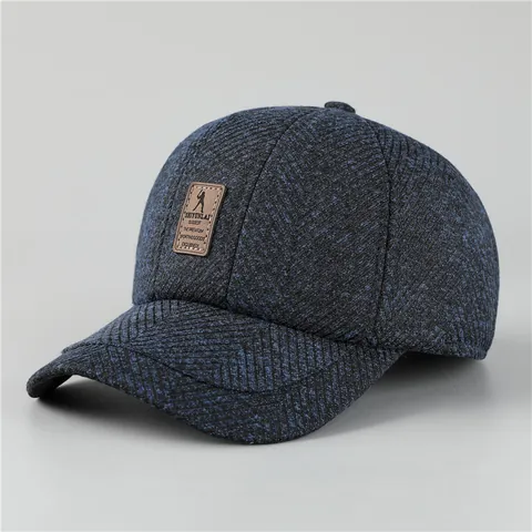 Heren Winter Warme Honkbalpet Corduroy Visgraat Verdikte Oorbescherming Dad Hat Vintage Casual Outdoor Honkbalpet