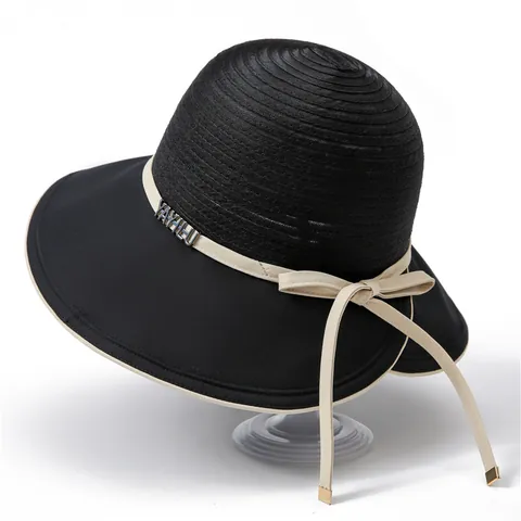 Dames Organza Vissershoed Met Brede Rand Ademend UV Bescherming Zonnehoed Met Strik Elegante Strandhoed Voor Dames Reisaccessoire