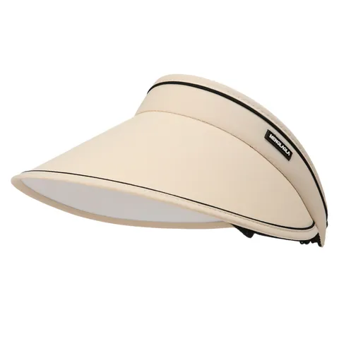 Women's UPF50+ Empty Top Sun Hat Wide Brim UV Protection Foldable Summer Visor Hat For Cycling Beach Outdoor Sport Casual