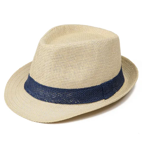 Men's Paper Straw Fedora Hat Breathable Sun Hat For Elderly Middle Aged Men Wide Brim Summer Beach Panama Style Hat