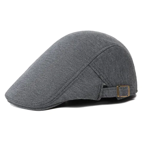 Vintage Britischer Stil Baumwolle Schiebermütze Für Herren Damen Einfarbig Flat Cap Verstellbar Atmungsaktiv Sonnenschutz