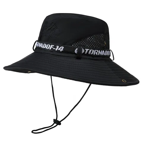 Cappello da Pescatore Outdoor da Uomo a Tesa Larga Protezione Solare Mesh Traspirante Pesca Escursionismo Safari Regolabile