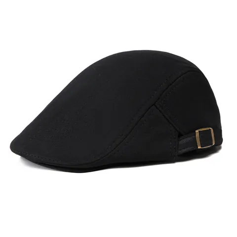 Vintage Britischer Stil Baumwolle Schiebermütze Für Herren Damen Einfarbig Flat Cap Verstellbar Atmungsaktiv Sonnenschutz