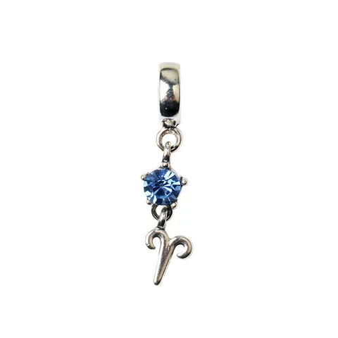 12 Constellation Zodiac Sign Charms Alloy Zirconia Pendants For DIY Bracelet Necklace Jewelry Making Women Jewelry