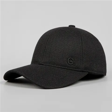 Herren Winter Warm Wollstoff Baseballkappe Mit Ohrenklappen Verstellbare Outdoor Winddichte Mütze Für Ältere Väter