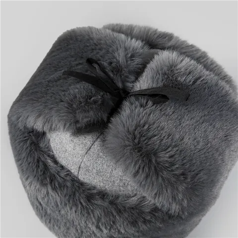 Gorro de Aviador Cálido Invierno para Hombre Piel Sintética con Orejeras Gorro Lei Feng Cortavientos Mezcla Algodón para Papá Anciano