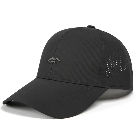 Outdoor Herren Atmungsaktive Mesh Baseballkappe Sonnenschutz Sport Hut Verstellbar Schnelltrocknend Berg Logo Lässige Schirmmütze