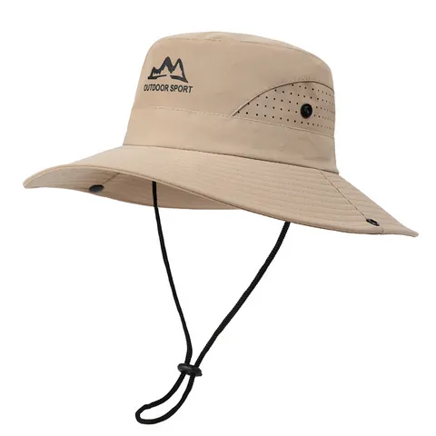Outdoor Sun Hat Men Women UV Protection Mesh Breathable Quick Dry Hiking Camping Waterproof Fisherman Bucket Hat Sport
