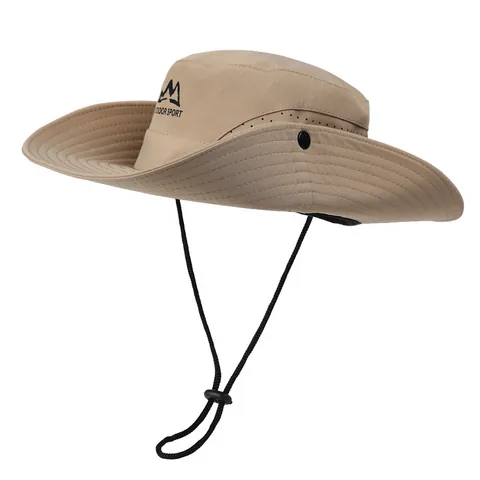Outdoor Sun Hat Men Women UV Protection Mesh Breathable Quick Dry Hiking Camping Waterproof Fisherman Bucket Hat Sport