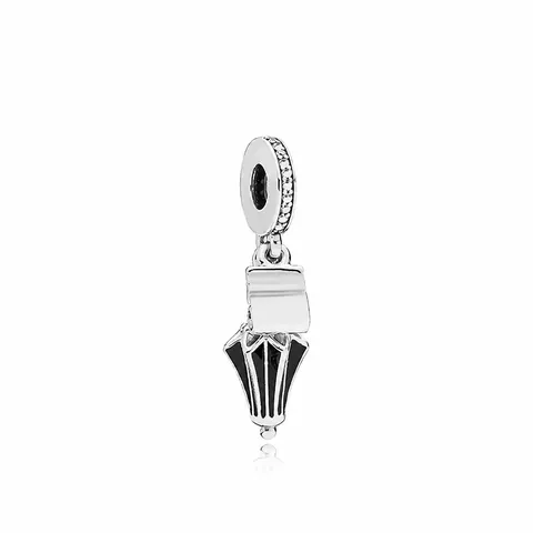 Alloy Enamel Umbrella Charm Pendant With Zirconia Rhinestones For DIY Bracelet Necklace Making Women Jewelry Accessories