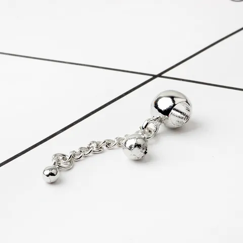 Colgante de Aleación Simple de Cuenta Redonda Accesorio de Joyería DIY para Pulsera Estilo Pandora Moda Mujer Pulido Espejo