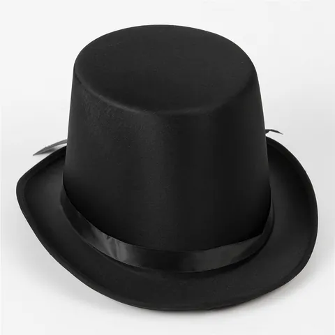 Sombrero De Copa Clásico Retro Británico Caballero Sombrero De Copa Alto Magia Actuación Fiesta Disfraces Accesorios Para Hombres Mujeres Niños Universal