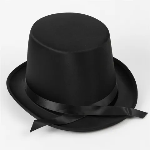 Sombrero De Copa Clásico Retro Británico Caballero Sombrero De Copa Alto Magia Actuación Fiesta Disfraces Accesorios Para Hombres Mujeres Niños Universal