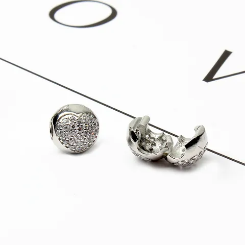 Abalorios de Aleación Plateada con Strass para Pulsera DIY Corazón Corona Árbol de la Vida Cuentas para Creación de Joyas