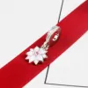 Magnolia Flower Enamel Charm Alloy Zirconia Pendant For DIY Snake Chain Bracelet Necklace Jewelry Making Accessory Gift For Women