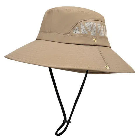 Men Outdoor Sun Protection Bucket Hat Wide Brim Breathable Quick Dry Fisherman Hat For Fishing Hiking Gardening Summer Casual Hat