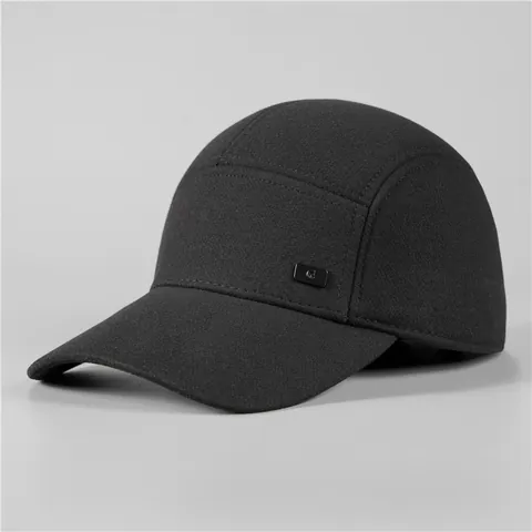 Berretto da Baseball Invernale Caldo da Uomo Con Protezione Orecchie Tessuto di Lana Ispessito Cappello Antivento Outdoor per Anziani Regalo Nonno