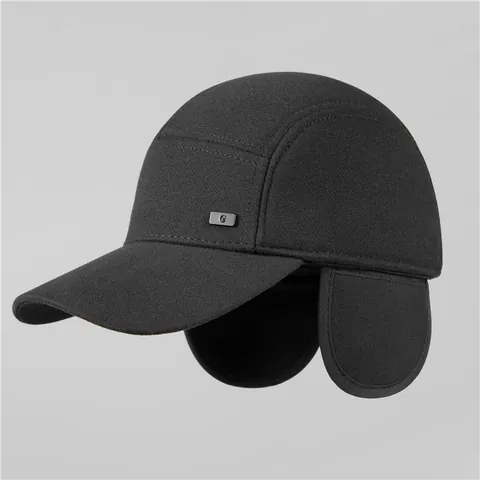 Berretto da Baseball Invernale Caldo da Uomo Con Protezione Orecchie Tessuto di Lana Ispessito Cappello Antivento Outdoor per Anziani Regalo Nonno