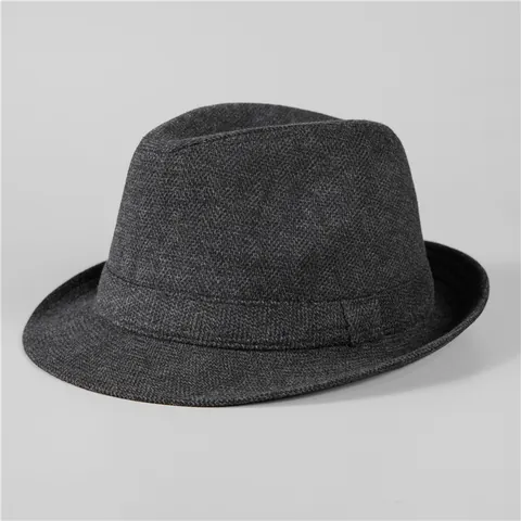Cappello Fedora da Uomo in Misto Lana Invernale Caldo Tesa Larga Vintage Gentleman Jazz Hat per Anziani Papà Nonno Regalo