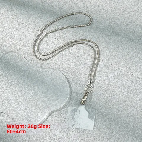 Cadena Larga de Metal Minimalista para Teléfono Con Junta Transparente Universal Cadena de Eslabones de Aleación Accesorios