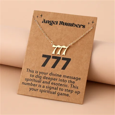 Goud Roestvrij Staal Engelengetallen Ketting Voor Dames Heren Gotische Numerologie 111 222 333 444 555 666 777 888 999 Hanger Sieraden