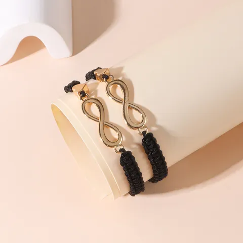 Unendlichkeitssymbol Herz Geflochtenes Seil Armbänder Handgemachte Zinklegierung Wunscharmband Für Freundschaft Abschluss Geschenk Schmuck
