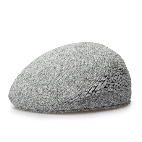Men Retro Flat Cap Breathable Mesh Ivy Hat For Spring Summer Casual Outdoor Sun Protection Duck Tongue Cap For Elderly