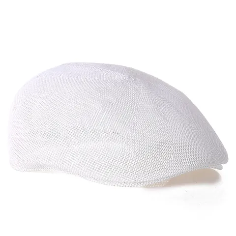 Coppola Estiva Traspirante a Rete per Uomo Donna Casual Effetto Paglia Berretto Newsboy Protezione Solare Cappello Ivy