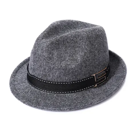Vintage Wollen Fedora Hoed Voor Dames Elegante Brede Rand Panama Jazz Cap Met Gesp Warme Herfst Winter Outdoor Hoofddeksels