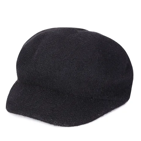 Vintage Einfarbig Wollstoff Achteckige Baskenmütze Für Damen Herbst Winter Warm Schirmmütze Retro Mode Kopfbedeckung Zubehör