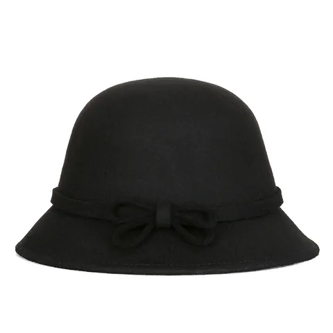 Eleganter Glockenhut Aus Australischer Reinwolle Für Damen Winter Warmer Filz Fischerhut Mit Schleife Retro Französischer Stil