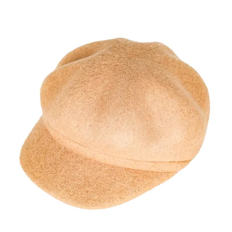 Women's Vintage Newsboy Cap Wool Blend Octagonal Beret Hat Retro British Style Winter Warm Short Brim Artist Cabbie Hat