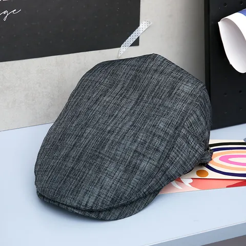 Coppola Vintage in Cotone e Lino per Uomo e Donna Regolabile Stile Britannico Newsboy Ivy Hat Berretto Estivo Traspirante Protezione Solare