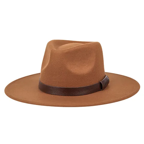 Unisex Wide Brim Fedora Hat Two Tone Felt Jazz Hat With Leather Band Vintage British Style Winter Warm Felt Hat For Men Women