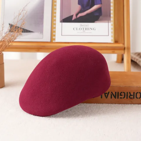 Vintage 100% Wool Flat Cap For Men Women Adjustable Warm Winter Beret Solid Color Breathable Retro Artist Ivy Gatsby Hat