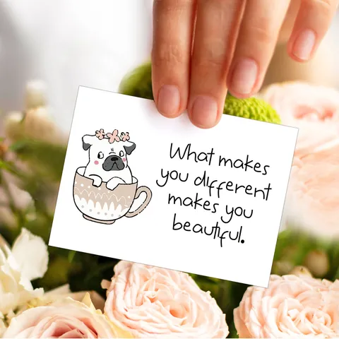 Cartoon Motivational Affirmation Cards For Women Daily Positive Inspirational Quote Cards Encouragement Gratitude Cards Gift