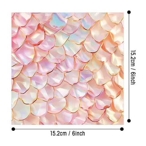 Papier Scrapbooking Rose Perle Pailleté 6x6 Pouces Cardstock Iridescent 160gsm Pour Fond de Journal DIY Création de Cartes