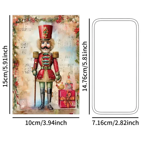 Vintage Christmas Wall Collage Kit Retro Aesthetic Art Prints Retro Santa Nutcracker Christmas Tree Poster Card Room Decor