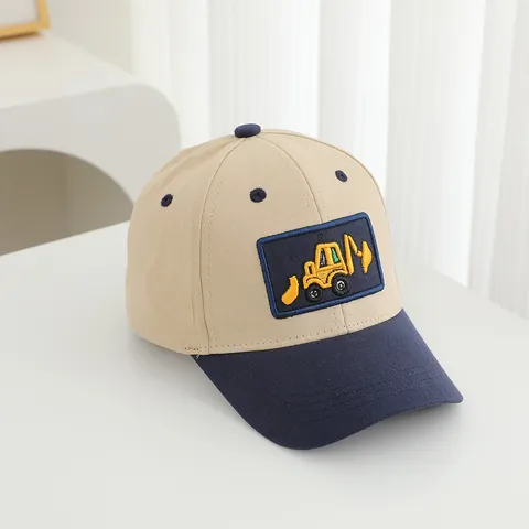 Kinder Bagger Stickerei Baseballkappe Baumwolle Patchwork LKW Sonnenhut Für Jungen Mädchen Kleinkinder Outdoor Snapback