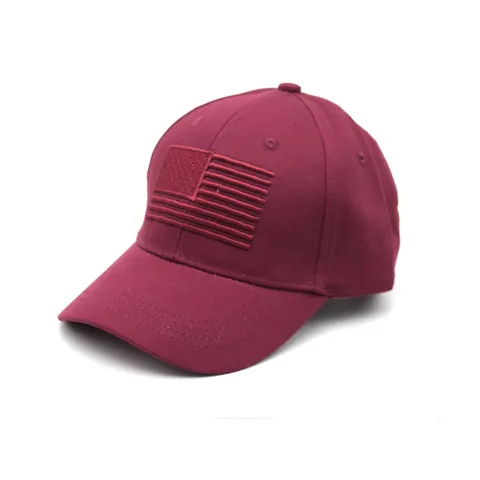 Geborduurde Amerikaanse Vlag Honkbalpet Unisex 100% Katoen Verstelbaar Outdoor Zonbescherming Casual Vintage Sport Tactische Hoed