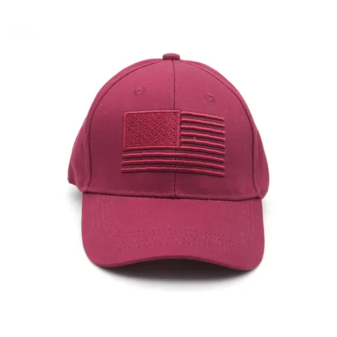 Geborduurde Amerikaanse Vlag Honkbalpet Unisex 100% Katoen Verstelbaar Outdoor Zonbescherming Casual Vintage Sport Tactische Hoed