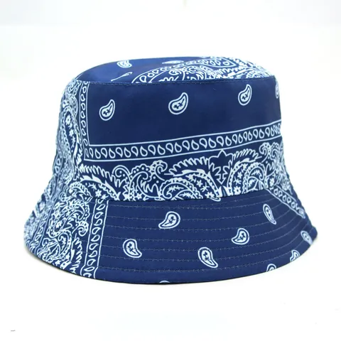 Sombrero de Pescador Reversible de Algodón con Estampado Paisley Unisex Protección Solar para Ropa de Calle Casual al Aire Libre