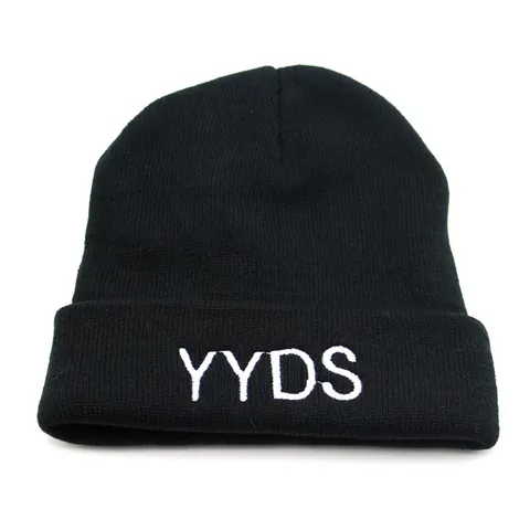 Πλεκτό Σκουφάκι Unisex Κέντημα Γράμμα YYDS Ζεστό Χειμερινό Μάλλινο Νήμα Skull Cap για Υπαίθρια Σπορ Casual Streetwear