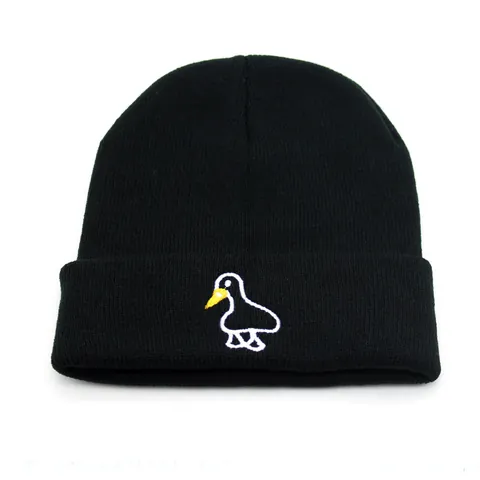 Unisex Χειμερινό Ζεστό Πλεκτό Σκουφάκι Beanie Κορεάτικο Casual Κέντημα Καρτούν Πάπια Μαλακό Μάλλινο Καπέλο Για Εξωτερική Χρήση Ταξίδια Γυναικεία Ανδρικά