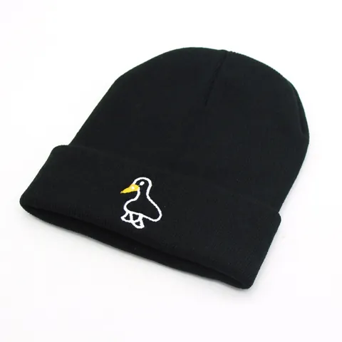 Unisex Χειμερινό Ζεστό Πλεκτό Σκουφάκι Beanie Κορεάτικο Casual Κέντημα Καρτούν Πάπια Μαλακό Μάλλινο Καπέλο Για Εξωτερική Χρήση Ταξίδια Γυναικεία Ανδρικά