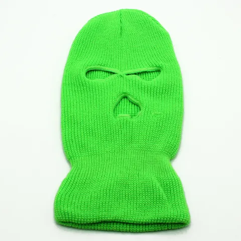Unisex Knitted 3-Hole Balaclava Ski Mask Windproof Warm Full Face Cover For Outdoor Cycling Skiing Winter Headwear